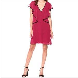 BCBGeneration Ruffle Dress W/ Flutter Sleeve (M)